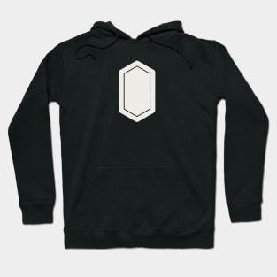 Minimalist Super Hero Symbol Silhouette elongated hexagon Hoodie